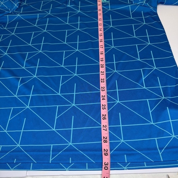 Adidas Men’s Performance Polo Shirt | Blue Geometric Print | Size L - Picture 9 of 9